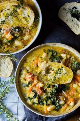  Ribollita: A Hearty Tuscan Soup Bursting with Fresh Vegetables and Rustic Charm!